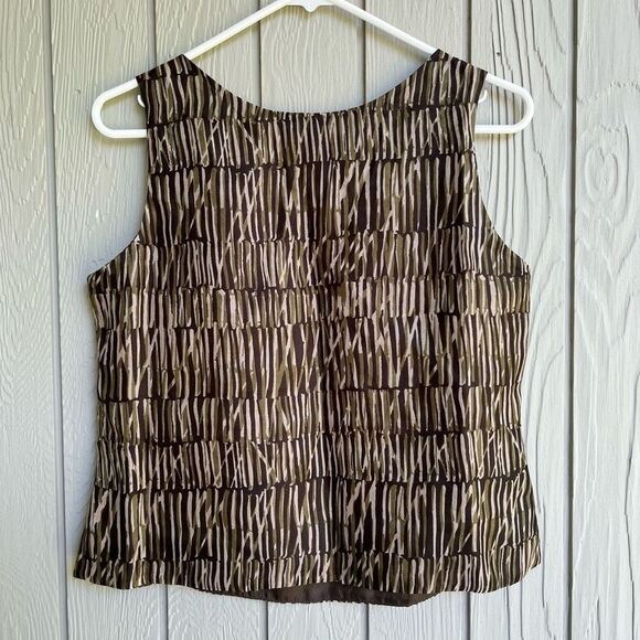 Robbie Bee Vintage 100% Silk Cropped Blouse Tank - 8 - Picture 4 of 7